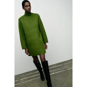 green jumper dress zara Vera Green Sweater Dress main image 0